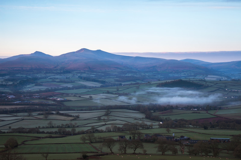 Pen y Fan and the Brecon Beacons National Park. Wales