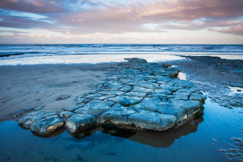 A rural beach near Southerdown in the Vale Of Glamorgan, Wales