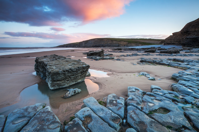 A rural beach near Southerdown in the Vale Of Glamorgan, Wales