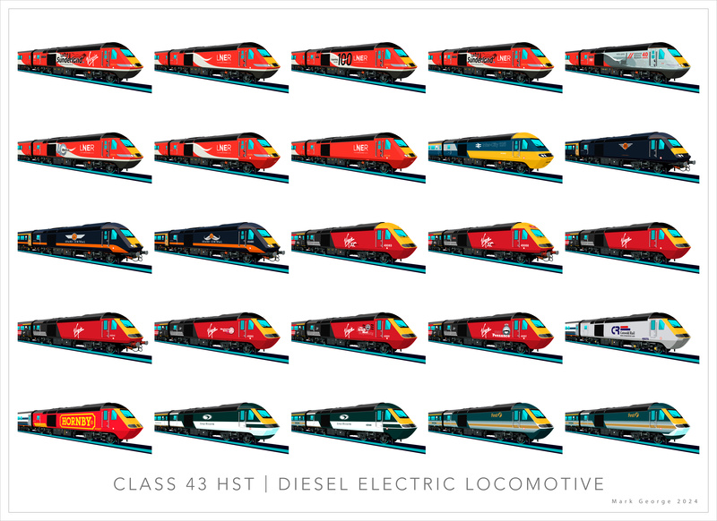 CLASS 43 LIVERY POSTER PRINT ARTWORKS 051 To 075