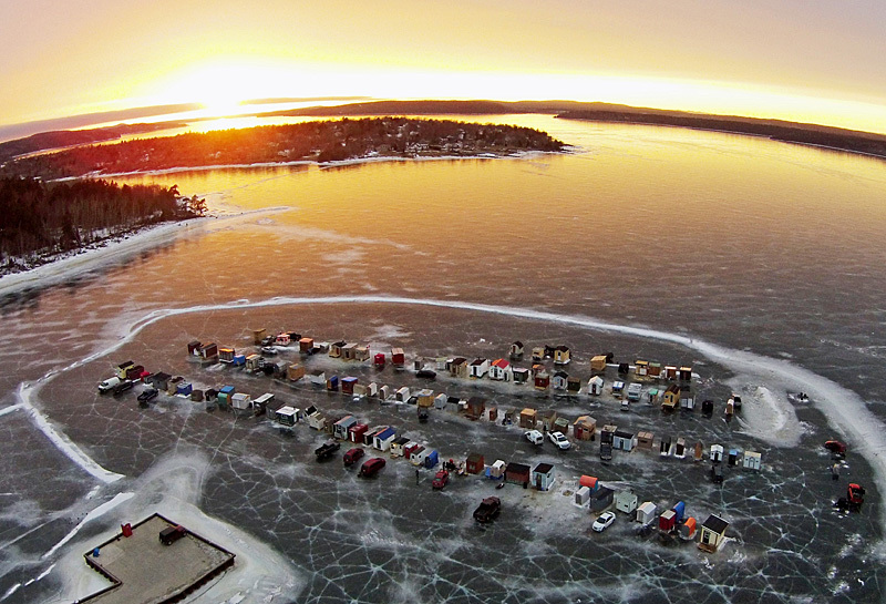 Renforth Ice Fishing Village Rothesay New Brunswick Canada