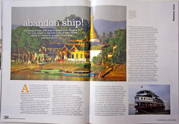 Burma cruise - Some magazine articles