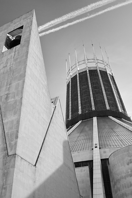 LIVERPOOL CATHOLIC CATHEDRAL BLACK AND WHITE - Black & White