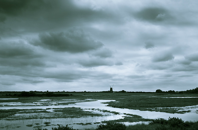 Tower Mill from Norton Marsh. - Burnham Overy