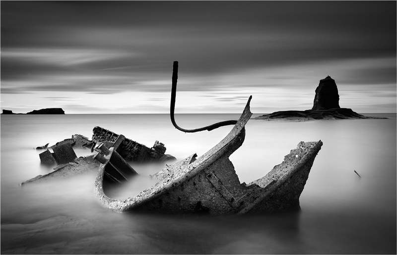 Rough n Smooth - Saltwick Bay - Whitby - Monochrome