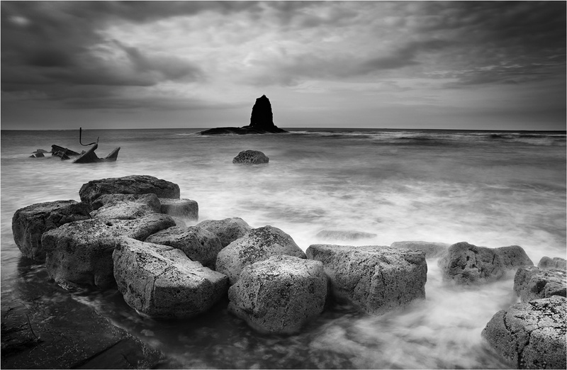 Unsettled - Saltwick Bay - Whitby - Monochrome