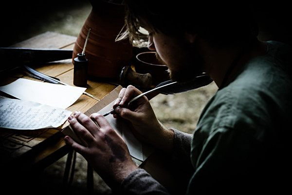 Anglo Saxon Scribe - Historical Re-enactment
