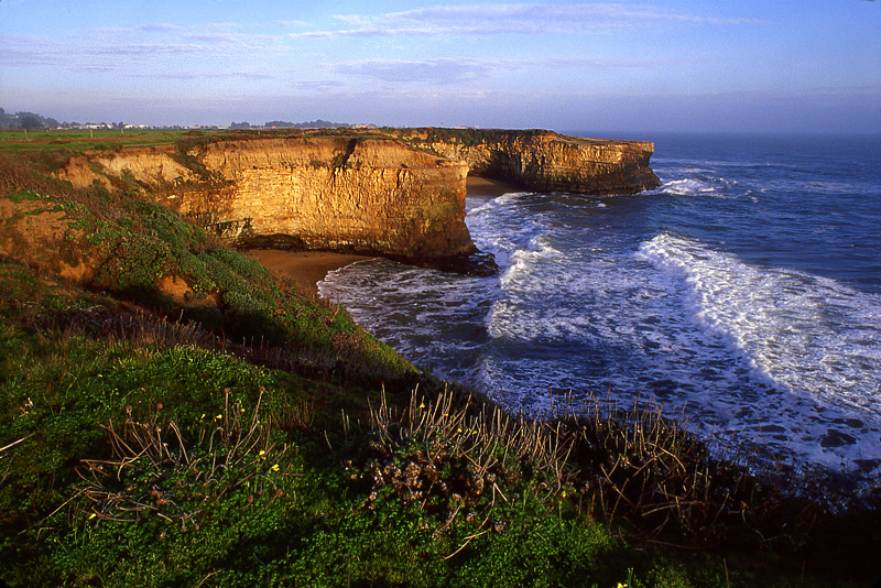 Cliffs and Surf, Santa Cruz - California Coastline