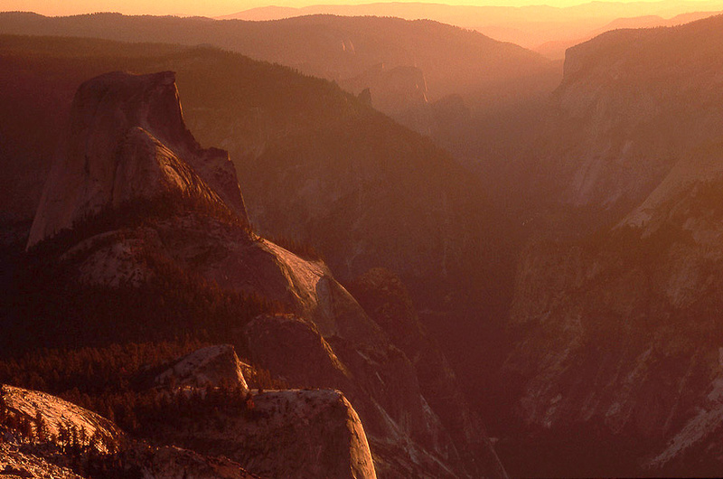 Half Dome Sunset - Sierra Nevada and Yosemite