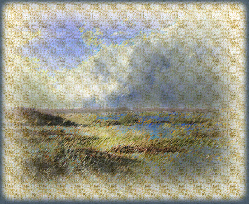 98 Mini Canvas 1, 'Passing Storm' - Imaginative, Meditative or Mystical
