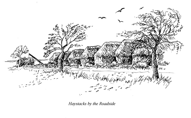 Hay stacks - Drawings and Sketches