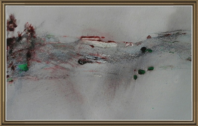 SM4  Bleak Winter - Senior Moments - freehand watercolours