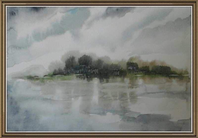 SM8   Watery - Senior Moments - freehand watercolours