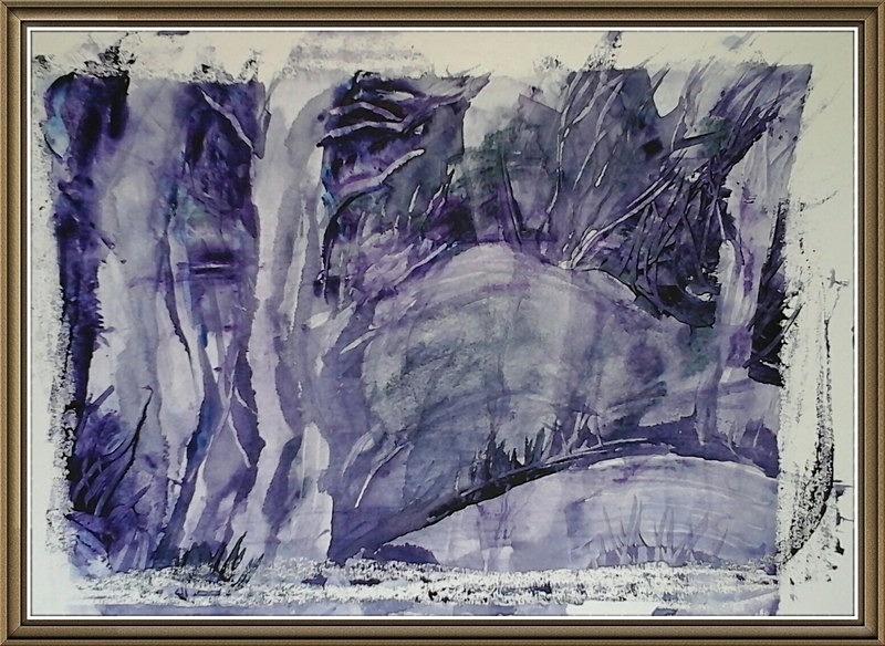 SM26  Dell in a wood - Senior Moments - freehand watercolours