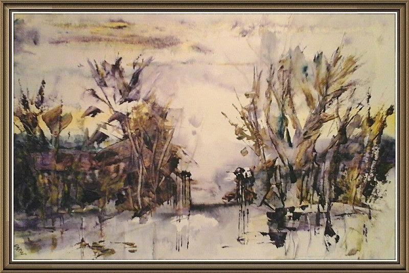 SM35   Flooded Gateway - Senior Moments - freehand watercolours