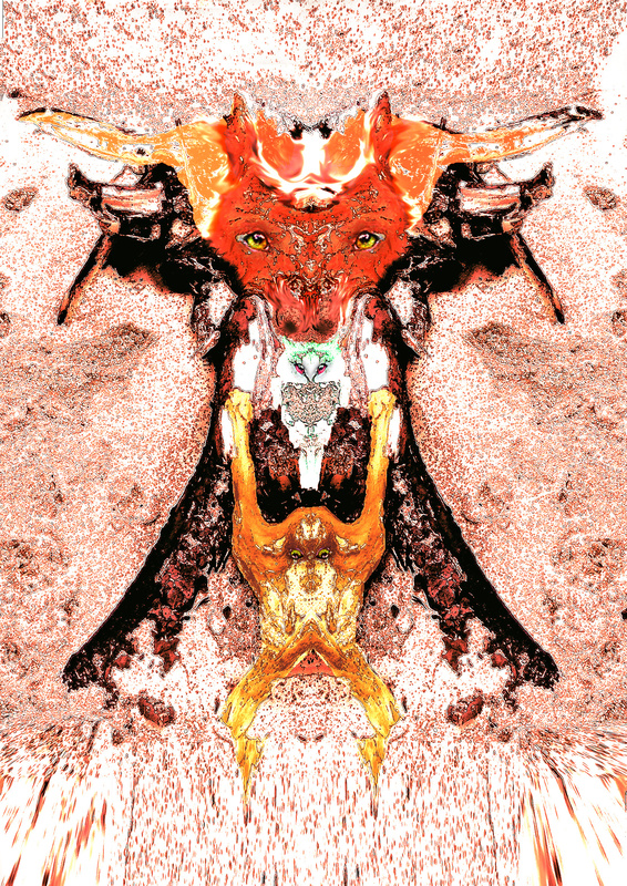 FD9 Fox face, owl and swinging chimp - Fun with Driftwood