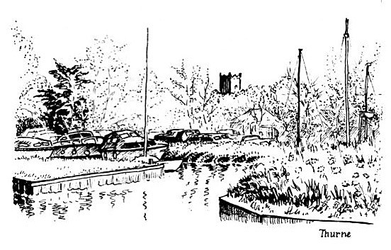 Thurne staithe and church tower - Drawings and Sketches