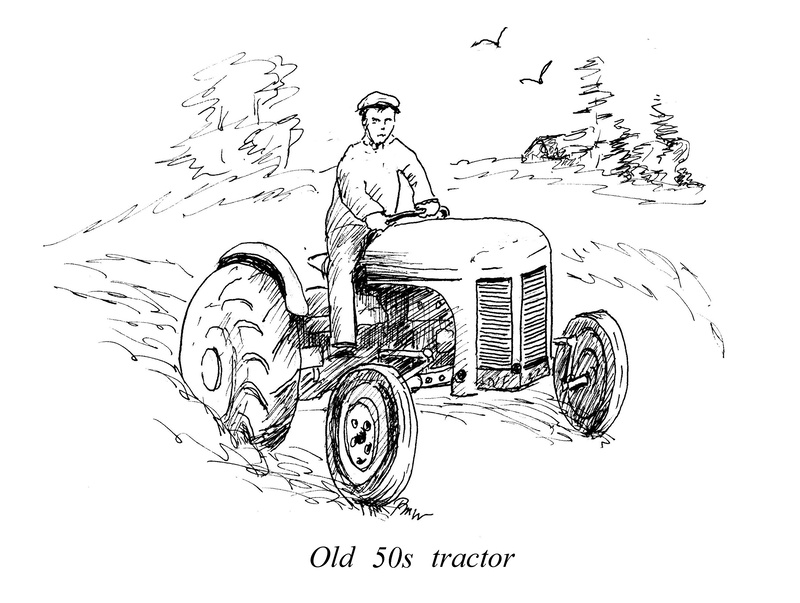 Old 30's tractor - Drawings and Sketches