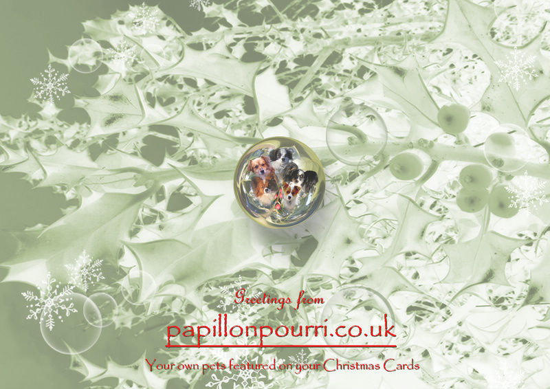 X41b  - reverse of Christams baubles - Examples of Papillonpourri Christmas Cards