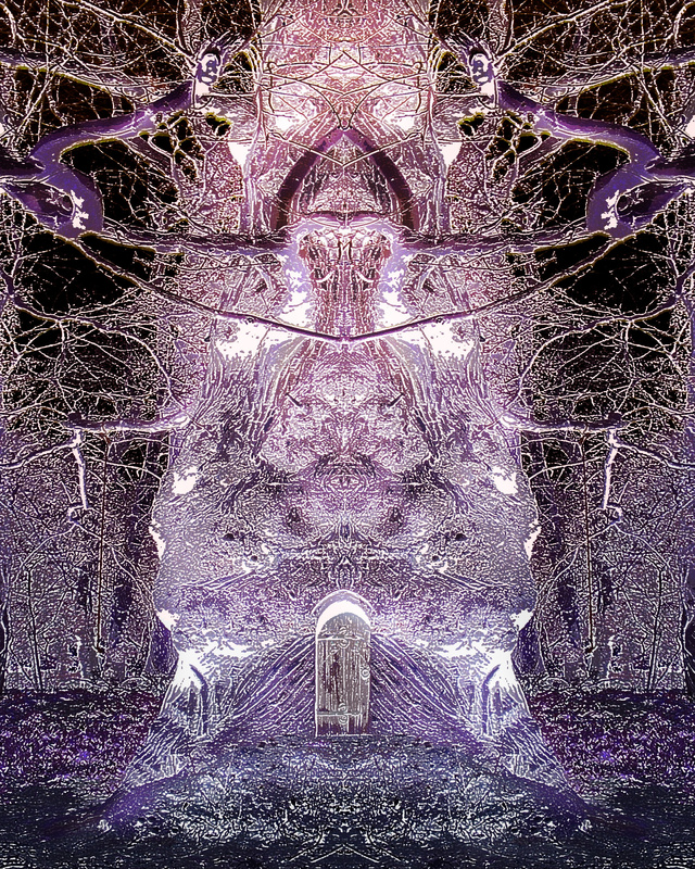 F28 Luminous Scary Tree  8 x 10 - Imaginative, Meditative or Mystical