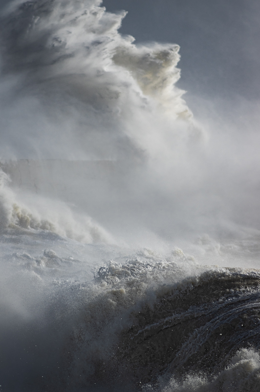 Huge waves caused by Storm Imogen, East Sussex.