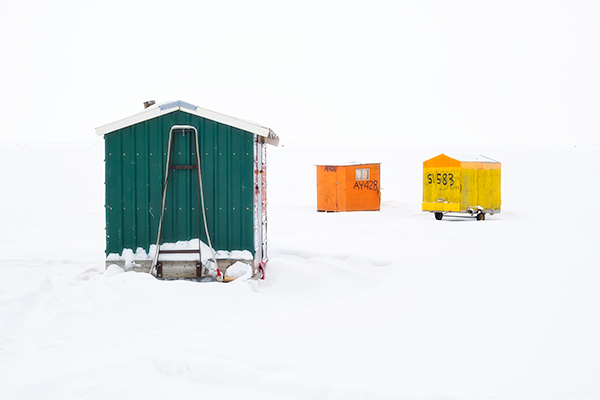 3 HUTS - INNER BAY, LONG POINT - ICE FISHING PROJECT