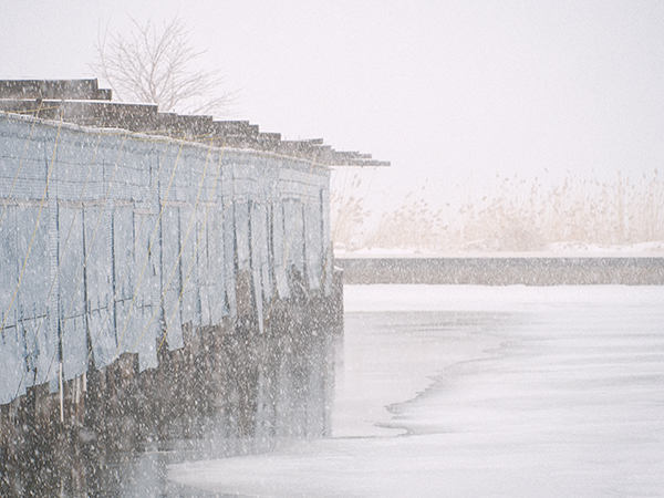 BOAT HOUSES #1 - LONG POINT - WINTER