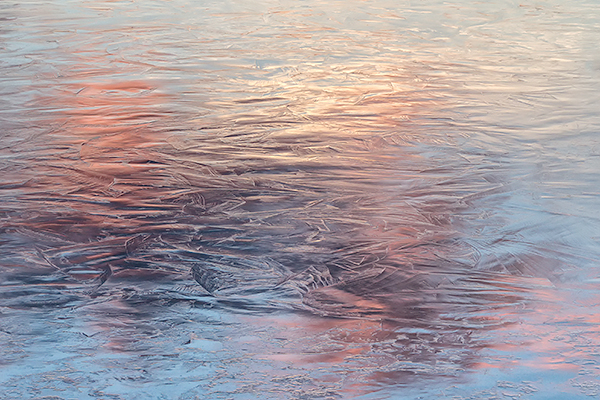 SUNSET ON ICE #3, 2018 - BIG CREEK MARSH - ABSTRACTS & IMPRESSIONS