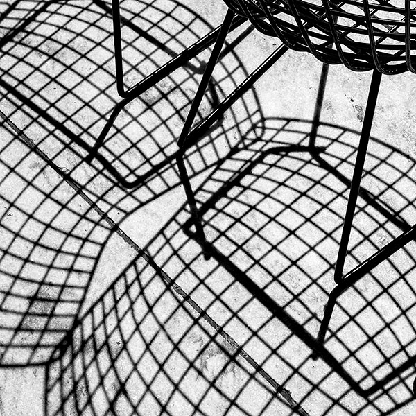 CHAIR & SHADOWS, MOMA - NYC - NEW YORK IN BLACK AND WHITE