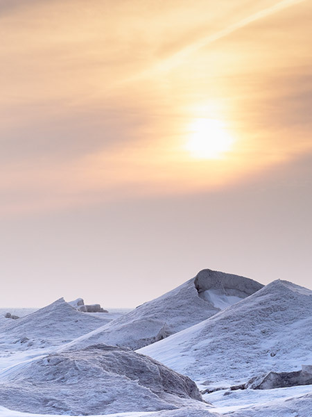 Ice Volcanoes at dawn--Long Point - New Works