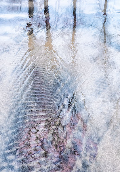 REFLECTIONS IN BACKWASH - LONG POINT BEACH - LARRY'S TENSET, 2016