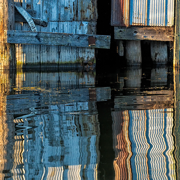 BOATHOUSE REFLECTIONS, JULY - PORT ROWAN - SUMMER