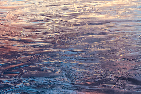 SUNSET ON ICE, 2018 - BIG CREEK MARSH - ABSTRACTS & IMPRESSIONS