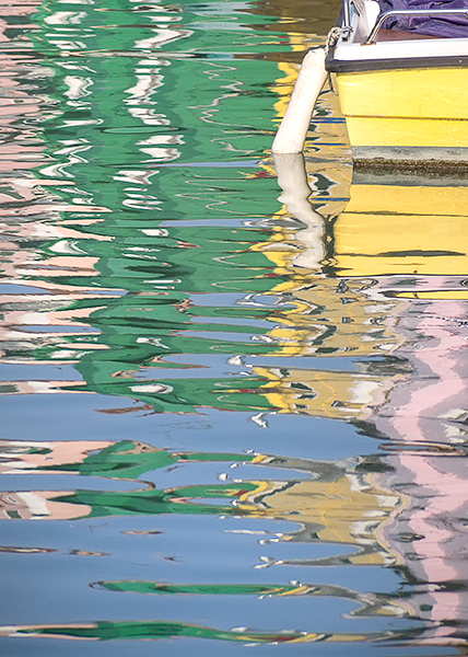 YELLOW BOAT - BURANO - THE LAGOON ISLANDS