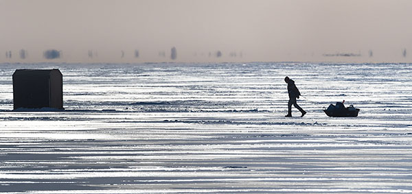 ICE FISHING, INNER BAY #2, 2019 - LONG POINT - AT HOME