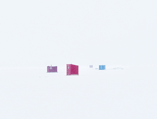 RED, BLUE AND PURPLE - INNER BAY, LONG POINT - ICE FISHING PROJECT