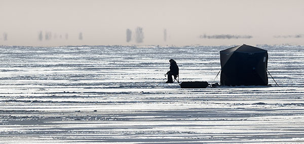 ICE FISHING, INNER BAY, 2019 - LONG POINT - AT HOME