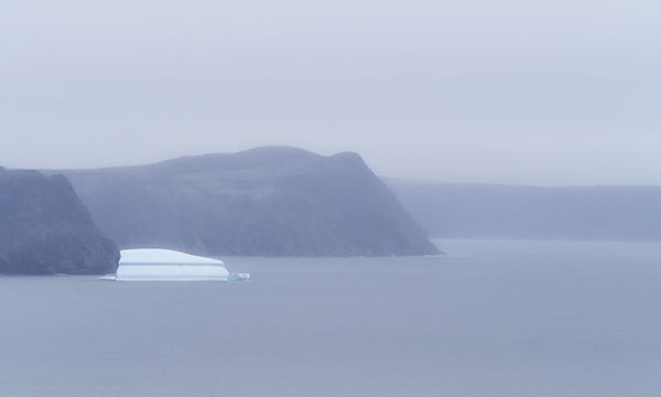 BERG IN FOG - BACCALIEU PENINSULA - NEWFOUNDLAND