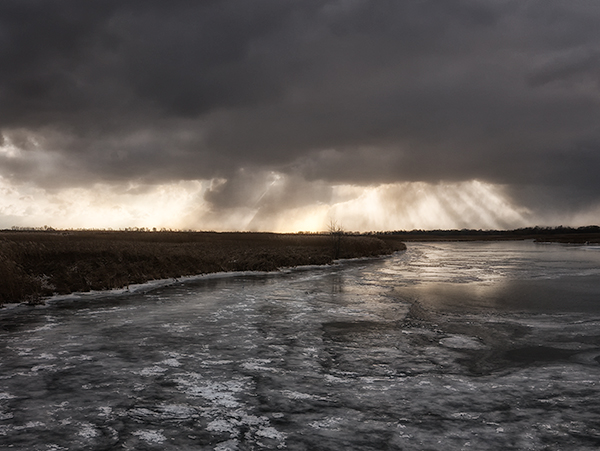 BIG CREEK, FREEZING - NORFOLK COUNTY - THE MARSH