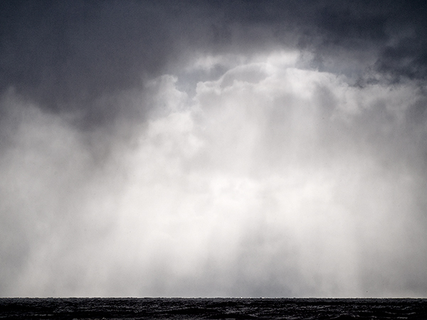 SNOW SQUALL, LAKE ERIE - NORFOLK COUNTY - B&W