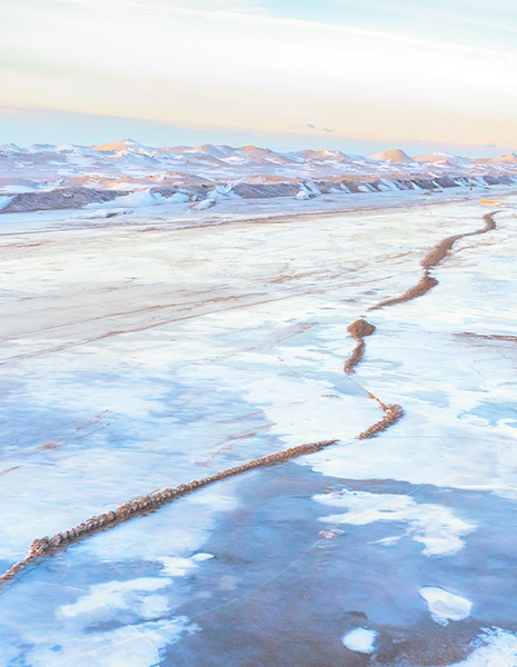 Lake Erie shoreline--Long Point winter - New Works