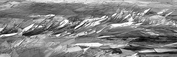 LAKE ERIE ICE #3 - PORT RYERSE - B&W - IN THE COUNTRY