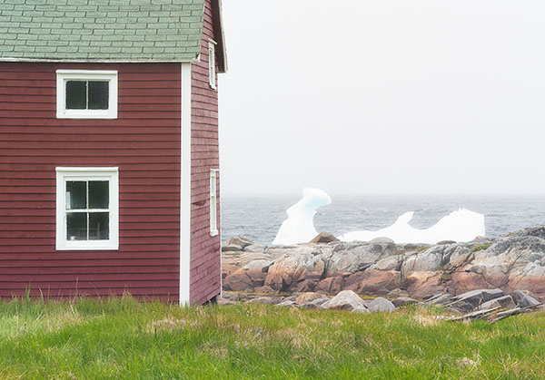 STAGE & ICE BERG - FOGO ISLAND - NEWFOUNDLAND