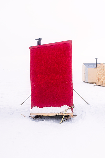 RED FISHING HUT - INNER BAY, LONG POINT - ICE FISHING PROJECT