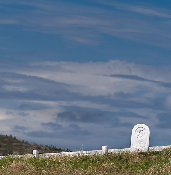 GRAVE MARKER - GREENSPOND - NEWFOUNDLAND