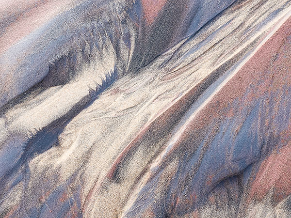 MELT WATER PATTERNS, 2018 - LONG POINT BEACH - DETAILS