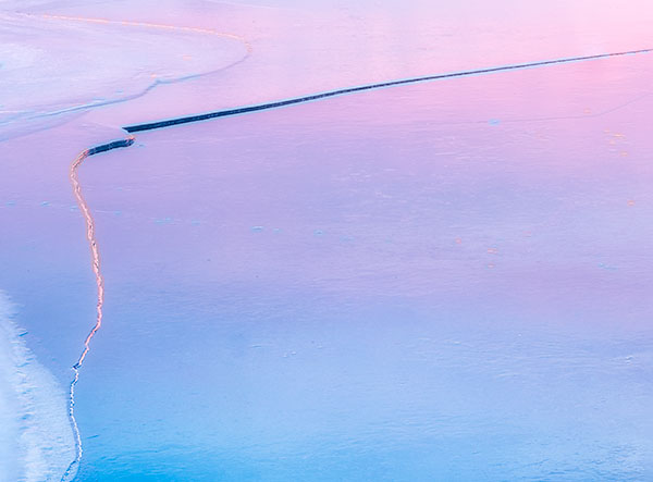 ICE PATTERNS AT DAWN - PORT RYERSE - WINTER