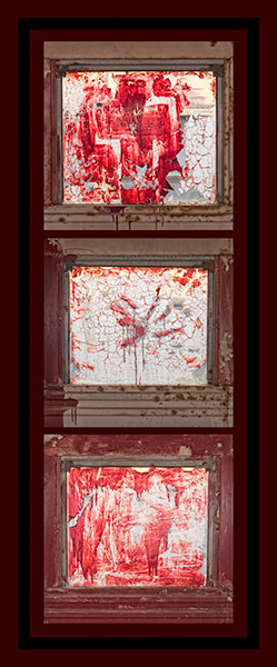 DISTRESSED WINDOW TRIPTYCH - NOVEMBER, 2013 - THE WRECKING YARD PROJECT