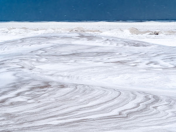 SNOWSCAPE -  LONG POINT BEACH - BAY & BEACH