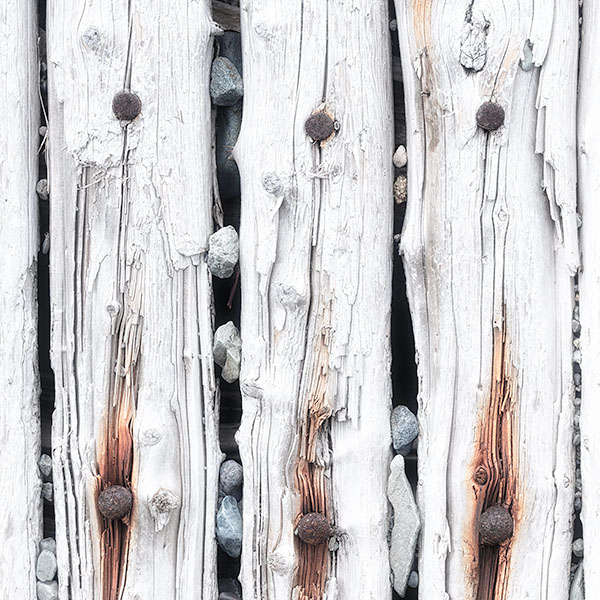 PILINGS, SPIKES AND STONES - KNIGHT'S COVE - NEWFOUNDLAND